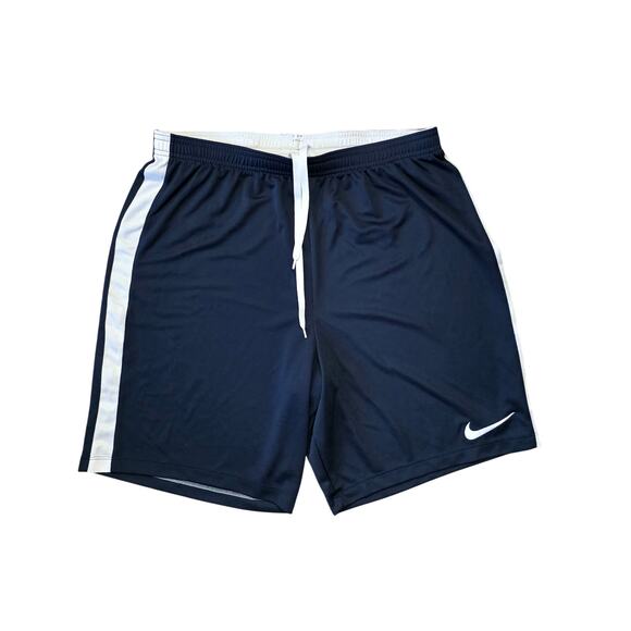 Nike Men’s XL Dri-FIT Blue Running Shorts White Stripe Athletic Drawstring - Picture 1 of 5